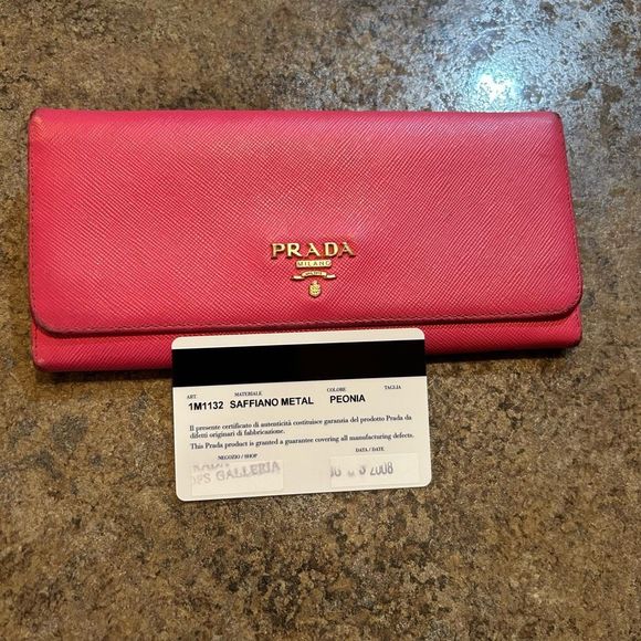 Prada Bags Prada Milano Made In Italy Pink Snap Wallet With
